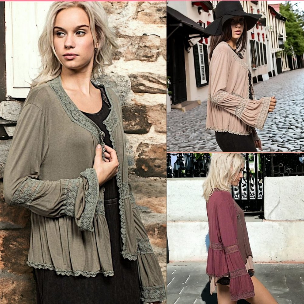 YES166 POL Mineral Washed Cardigan